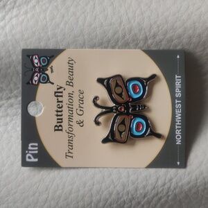 'Butterfly' Pin Indigenous Design by Corey Bulpitt, Haida